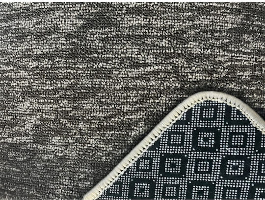 Eco-Carpet Cedes Non-Slip Rectangular Fireplace Rug Grey 140x200cm