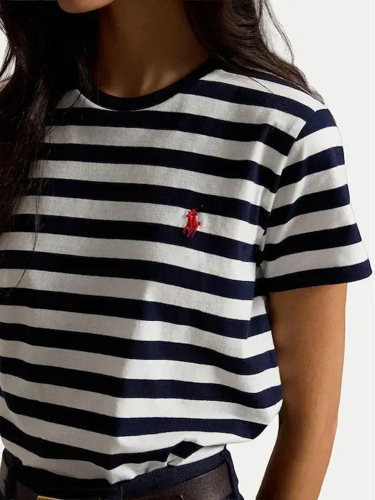Γυναικείο T-shirt Ριγέ Μπλε Λευκο