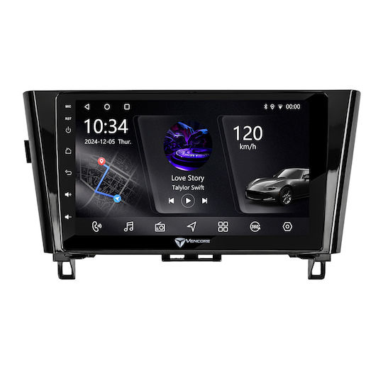 Vencore 3236-10006-0328b1 Android-15-Multimedia-Display 10,1" Px5s Octa-Core 2 GB/32 GB IPS-Frontblende CarPlay Android Auto 360°-Kamera-Unterstützung Nissan X-Trail 2014–2022 – Schwarz 3236-10006-0328b1