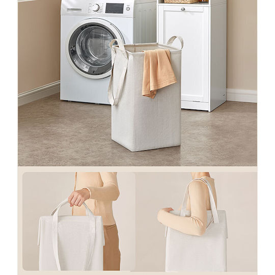 Vasagle Wandhängender Badezimmer-Säulenschrank für Waschmaschine B40 × T40 × H170 cm Weiß