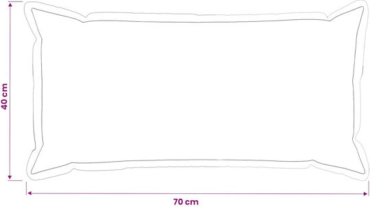 vidaXL Възглавница за диван Houten Червена 40x70 см