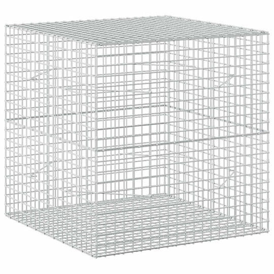 vidaXL Steel Gabion Box for Garden Fencing 5x5x100 cm Silver