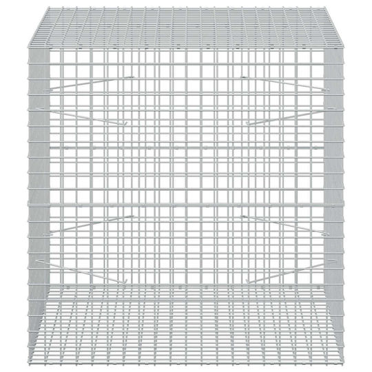 vidaXL Steel Gabion Box for Garden Fencing 5x5x100 cm Silver