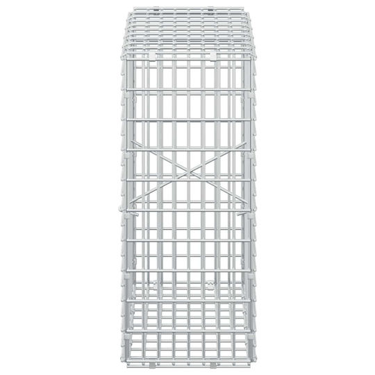vidaXL Steel Gabion Box for Garden Fencing 2.5x2.5x50 cm Silver
