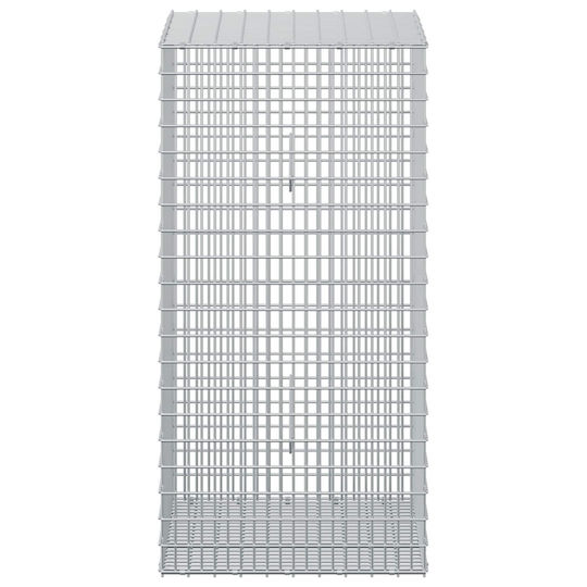 vidaXL Steel Gabion Box for Garden Fencing 2.5x2.5x100 cm Silver
