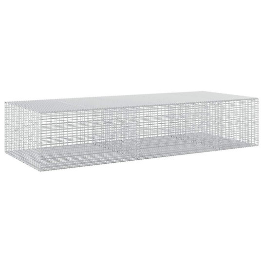 vidaXL Steel Gabion Box for Garden Fencing 2.5x2.5x50 cm Silver
