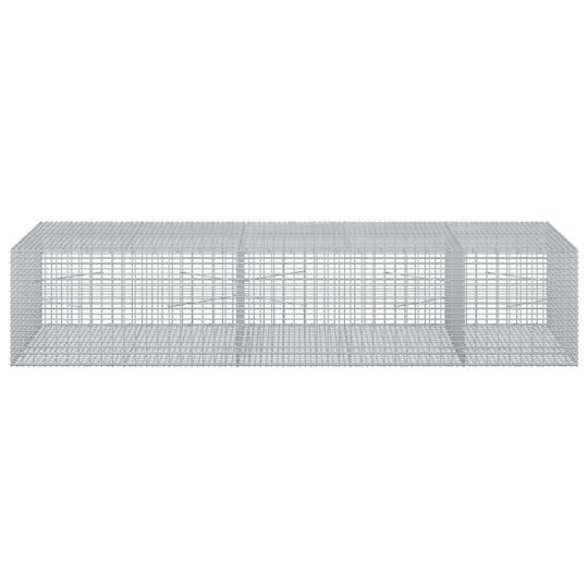 vidaXL Steel Gabion Box for Garden Fencing 2.5x2.5x50 cm Silver