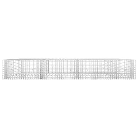 vidaXL Steel Gabion Basket for Garden Fencing 5x5x50 cm Silver