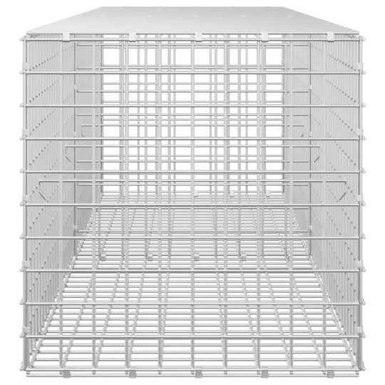 vidaXL Steel Gabion Box for Garden Fence 5x5x50 cm Silver