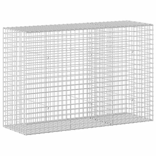 vidaXL Steel Gabion Basket for Garden Fence 5x5x100 cm Silver