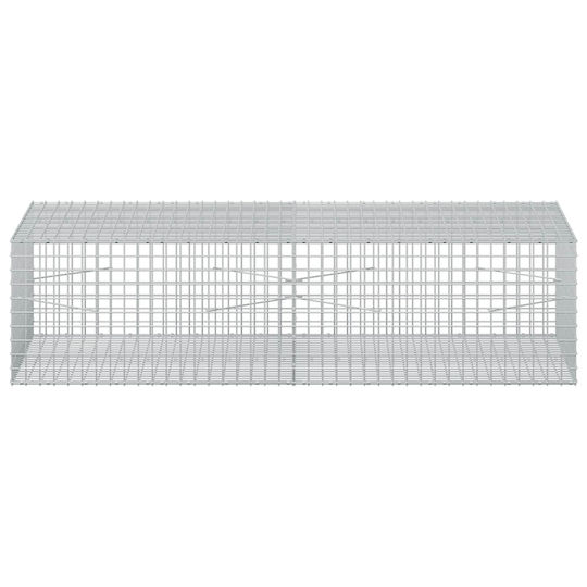 vidaXL Steel Gabion Basket for Garden Fencing 5x5x50 cm Silver