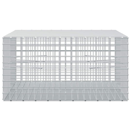 vidaXL Steel Gabion Basket for Garden Fencing 5x5x50 cm Silver