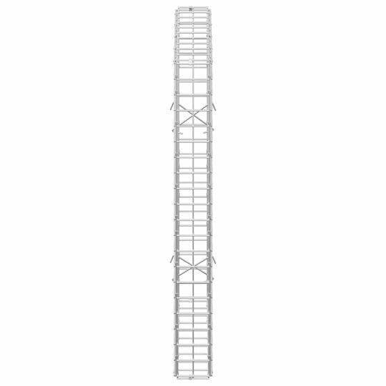 vidaXL Steel Gabion Box for Garden Fencing 50x10x100 cm Silver