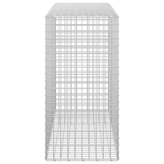 vidaXL Steel Gabion Basket for Garden Fence 5x5x100 cm Silver