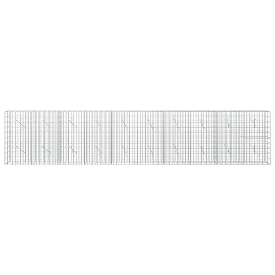 vidaXL Steel Gabion Box for Garden Fencing 10x10x100 cm Silver