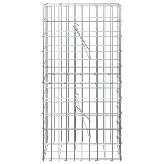 vidaXL Steel Gabion Box for Garden Fence 50x10x100 cm Silver