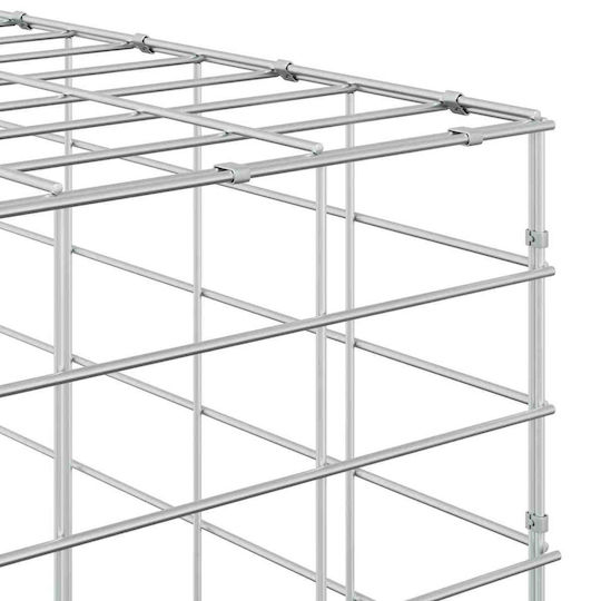vidaXL Steel Gabion Basket for Garden Fence 50x30x50 cm Silver