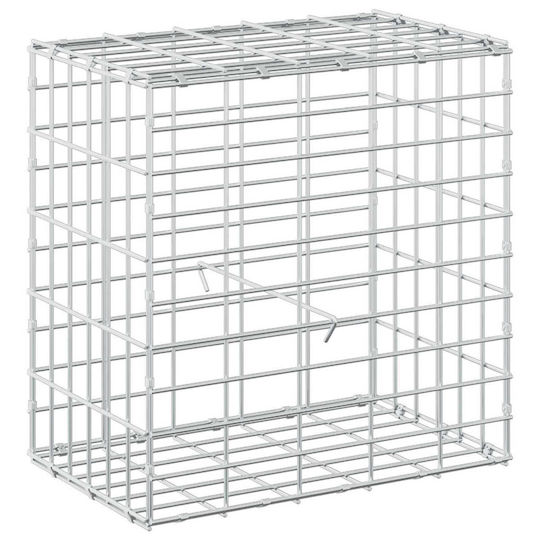 vidaXL Steel Gabion Basket for Garden Fence 50x30x50 cm Silver