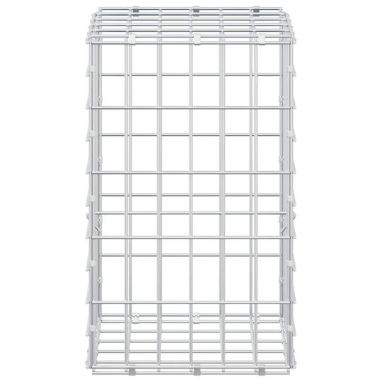 vidaXL Steel Gabion Basket for Garden Fence 50x30x50 cm Silver