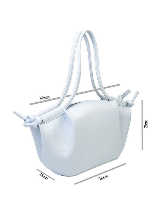Karina Leather Women's Shoulder Bag Light Blue