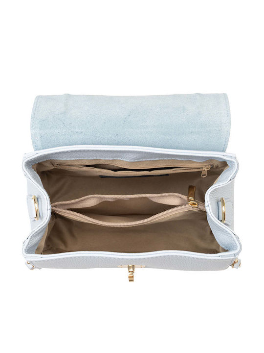 Karla Leather Women's Shoulder Bag Light Blue