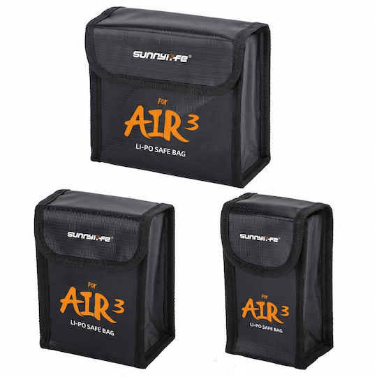 Sunnylife Black Battery Carrying Case for DJI Air 3 / Air 3S 13x6.5x15 cm