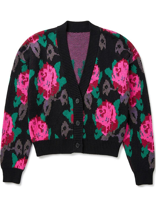 Women's Knitted Cardigan with Buttons Black
