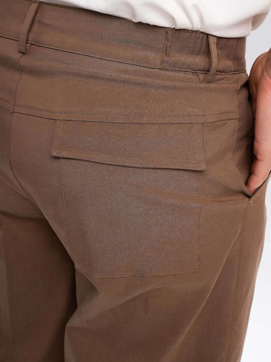Men's Trousers with Straight Leg Style Moka