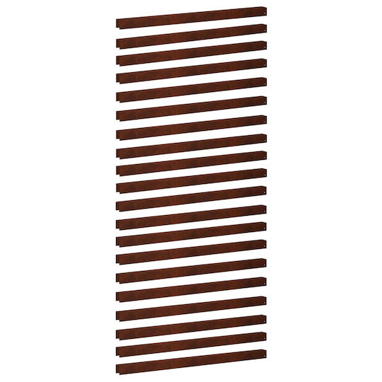 Garden Fence Cover Strips 20 Pcs 100 x 5 x 5 cm 8013010 Rusty