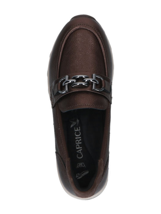 Leather Women's Moccasins in Brown