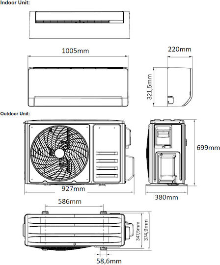 TN-X Inverter Air Conditioner 26000 BTU A++/A+ with Artificial Intelligence