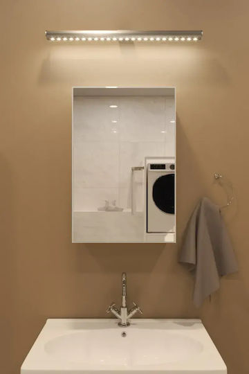SteweHome Πάγκος χωρίς Νιπτήρα με Καθρέπτη Μ180xΒ40xΥ35cm Λευκός