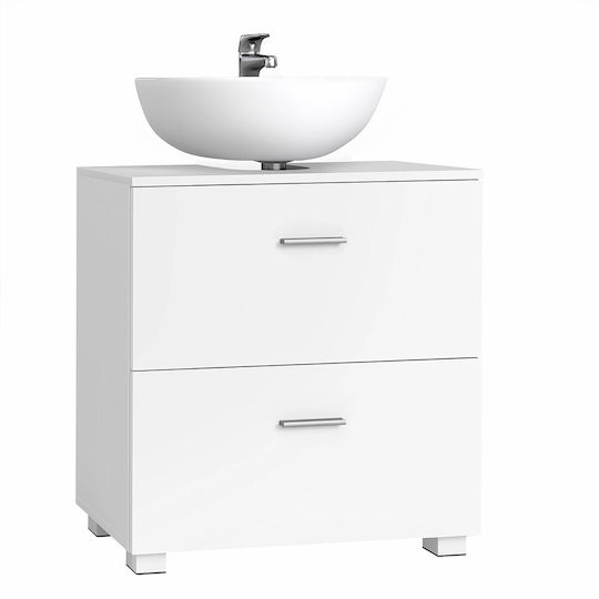 Vasagle Πάγκος χωρίς Νιπτήρα Μελαμίνη Μ60xΒ30xΥ63.8cm Λευκός