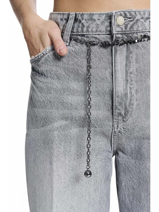 High-Rise Women's Jeans in Regular Fit Grey