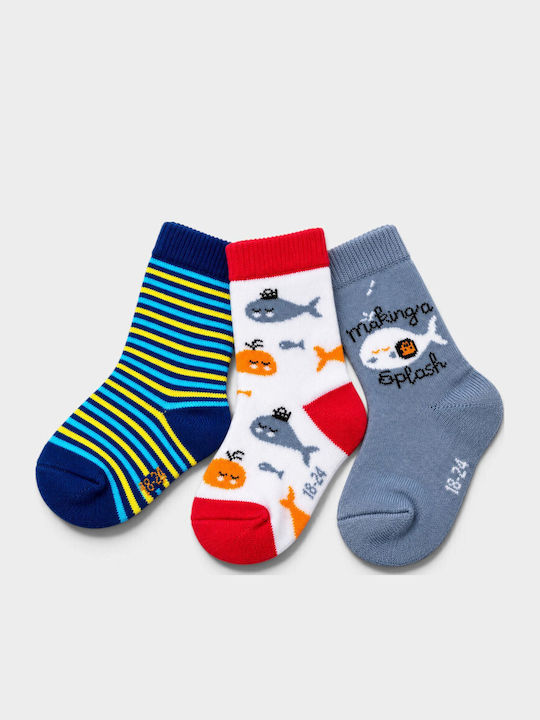 Design Socks Παιδικές Κάλτσες Πολύχρωμο 3 Ζευγάρια