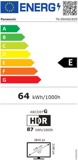 Panasonic Smart Τηλεόραση 55" 4K UHD QD-Mini LED TN-55W92CEZS HDR (2026)