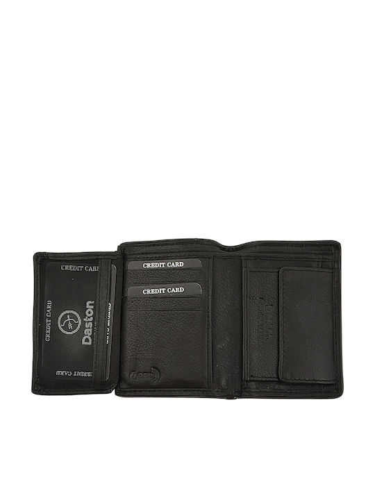 Schwarze Herren-Lederbrieftasche mit RFID
