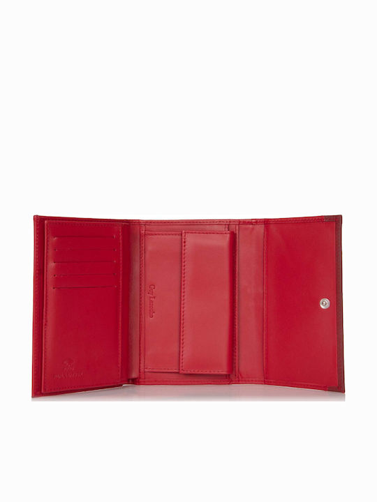 Small Leather Women's Wallet with RFID Red