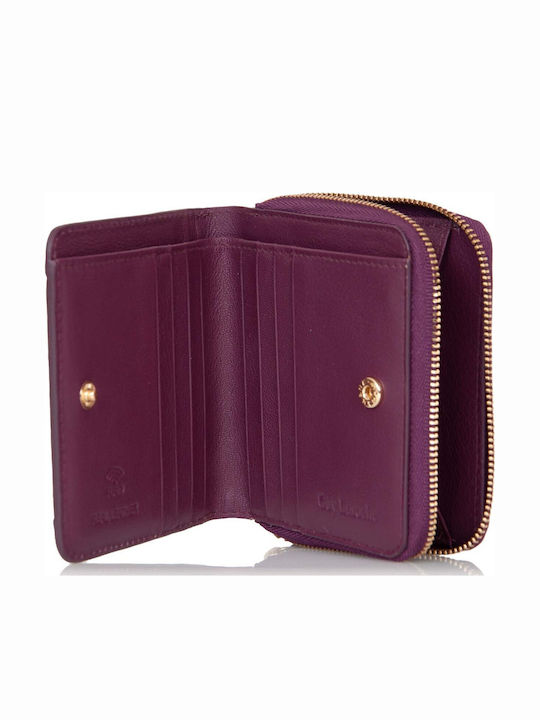 Leather Women's Wallet with RFID Purple