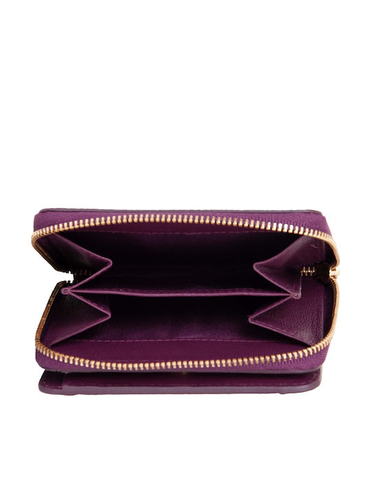 Leather Women's Wallet with RFID Purple