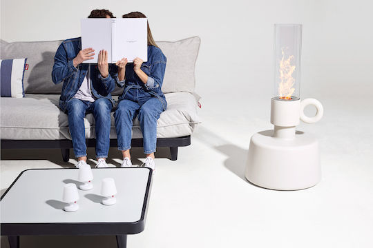 Fatboy Floor Standing Indoor / Outdoor Bioethanol Fireplace Black