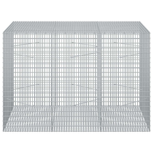 vidaXL Steel Gabion Box for Garden Fencing 2.5x2.5x100 cm Silver
