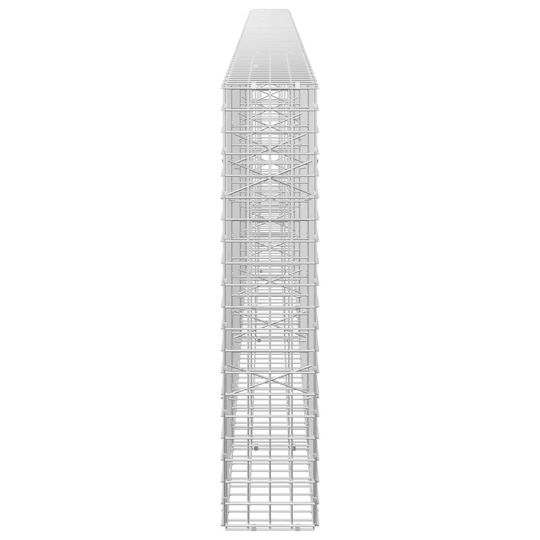 vidaXL Steel Gabion Basket for Garden Fence 5x5x100 cm Silver