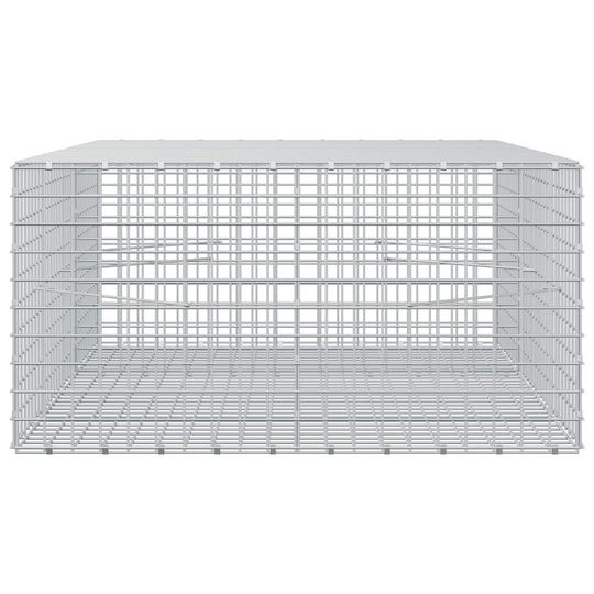 vidaXL Steel Gabion Box for Garden Fencing 5x5x50 cm Silver