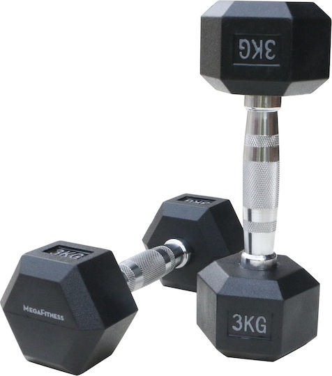 MegaFitness Sechskant-Kurzhantel 1 x 3 kg