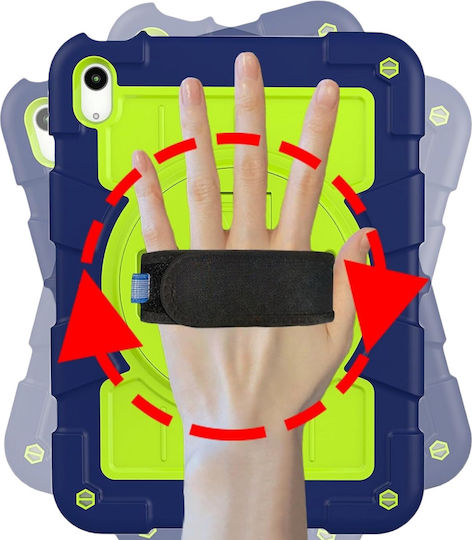 Rugged Protective Case Ipad 9.7" 2017/2018 360 Stand Strap Green