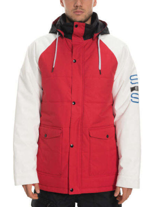 686 I-000897-27 Ανδρικό Μπουφάν για Σκι & Snowboard Κόκκινο