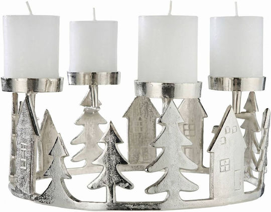 Butlers Christmas Candlestick Silver 35 cm