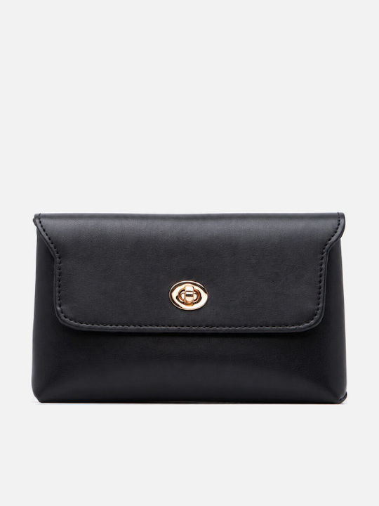 Damen-Flaptasche Schwarz-matt