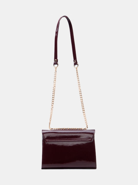 Burgunderrote Damen-Schultertasche